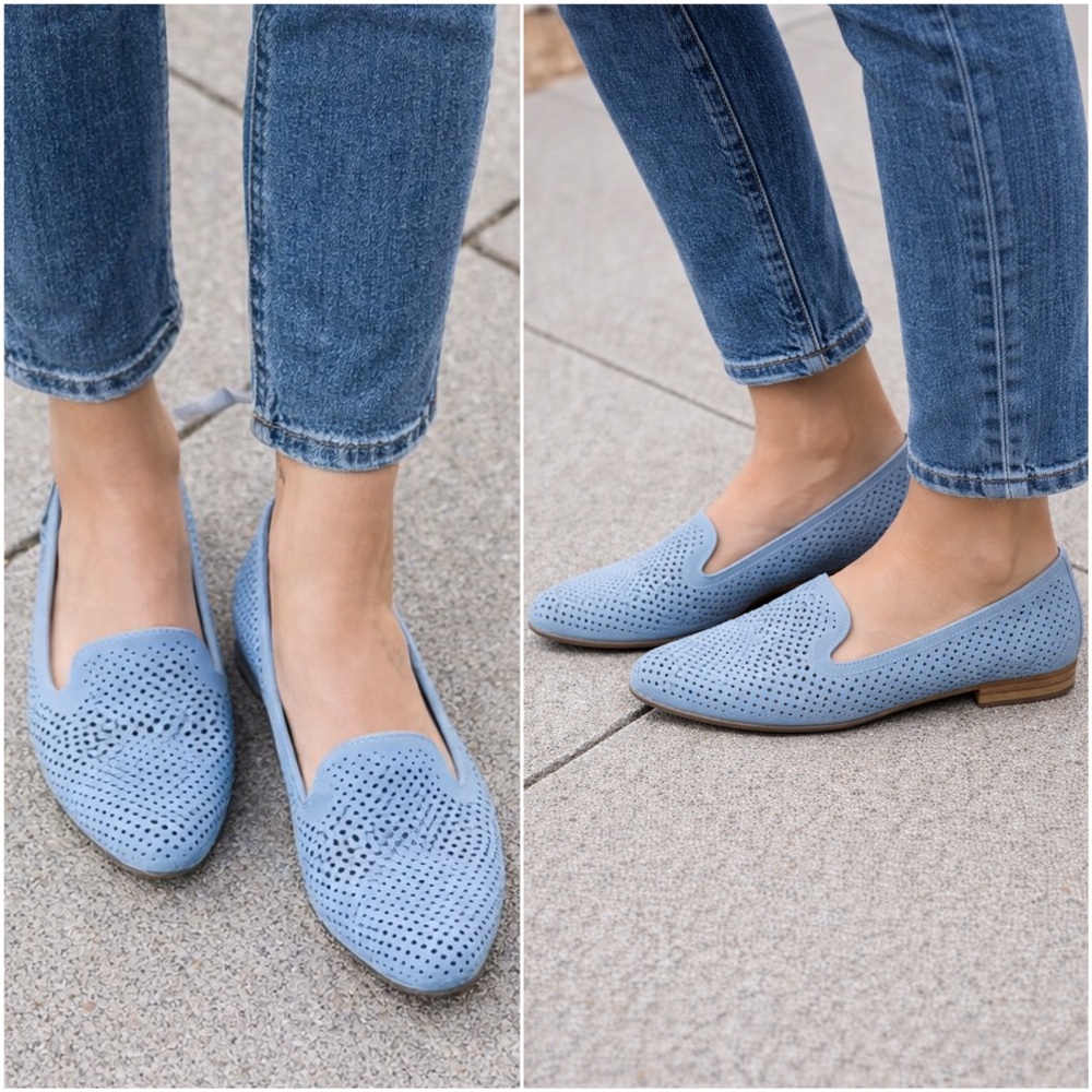 Naturalizer Lorna 2 Slip-On Flats Perforated Suede Leather Loafers Women’s 7M